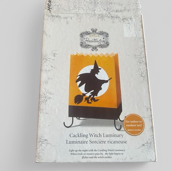 Vintage 2005 Hallmark Cackling Witch Luminary Halloween display with box motion - Picture 1 of 12